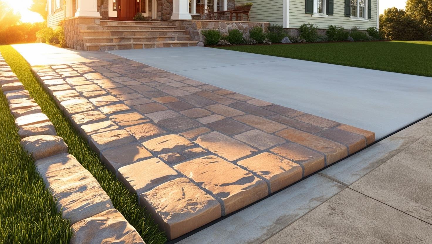 Stone Walkway & Concrete Driveway: A Perfect Combination for Your Home